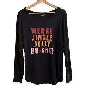 Old Navy Holiday Colorful Christmas Long Sleeve Top Ugly Sweater Sz L
